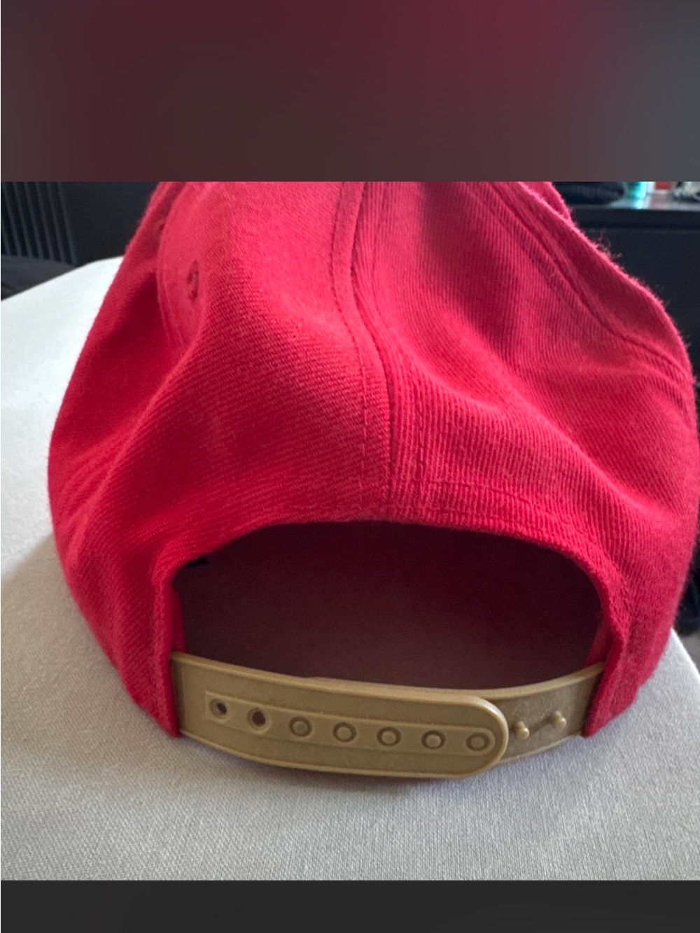 OBEY Posse Snapback Hat - Red and Tan Brim - Picture 2 of 3